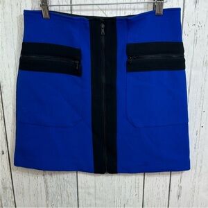 Sam Edelman Blue and Black Zippered Skirt